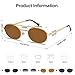 Rmerom Retro Oval 90s Metal Sunglasses for Women, 2026 Trendy Chic Narrow Gold Sun Glasses Fashion Sunnies