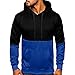 Xmiral Felpe con Cappuccio Uomo Maglietta a Maniche Lunghe Felpe con cappuccio da uomo autunno slim casual patchwork manica lunga camicetta top ( M,7nero )