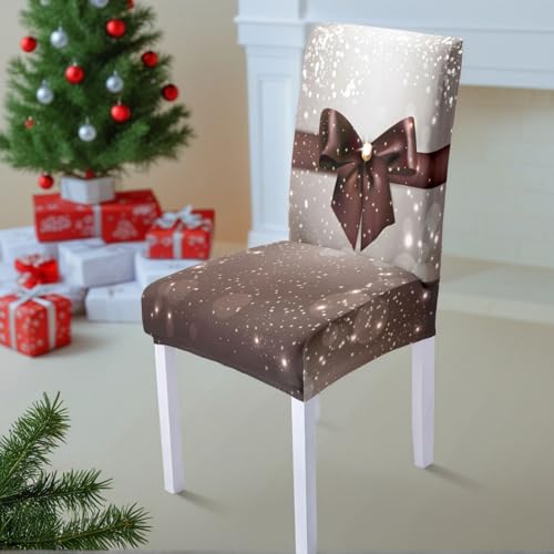 DOTBUY-SHOP Stuhlhussen Weihnachten 2/4/6/8er Set, Stretch Stuhlbezug...