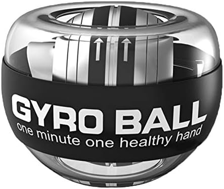 GOZATO Auto-Start Wrist Power Gyro Ball, Wrist Strengthener and Forearm Exerciser for Stronger Arm Fingers Wrist Bones and Muscle with LED Lights