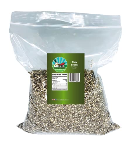 Chia Seeds (Semillas De Chia) Bulk Weights: 1 Lb, 5 Lbs, 10 Lbs, 15 Lbs, And 20 Lbs!! (5 Lbs) #TOP6