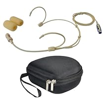 Generic Replacement Cardioid Headset Microphone for Shure BLX1 Wireless Headworn Microphone System Bodypack Transmitters, Adjustable Headmic, with Carrying Case, Beige High intelligibility for lecturers, stage/TV performers and singers Wide-range cap...