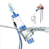 【Filtro Agua Portátil】El filtro agua portátil exteriores está hecho de ABS sin BPA de grado alimenticio, lo suficientemente pequeño y liviano como para llevarlo a cualquier parte. Si quieres obtener agua potable sana de forma rápida y sencilla, puedes utilizar estos filtros de agua. El tratamiento de agua de agua potable es ideal para recreación, caminatas, campamentos y equipos de emergencia.