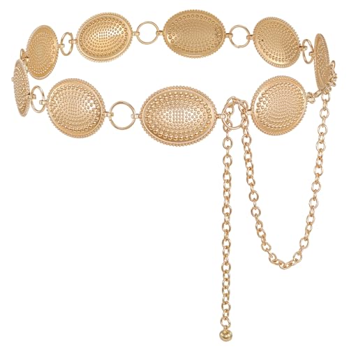 WERFORU Chain Belt for Women Metal Waist Chain Ladies Belly Link Belt Gold Chain Belt For Dresses Jeans
