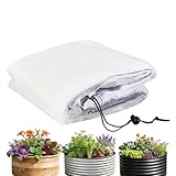 Gartennetz, atmungsaktiv, wiederverwendbar, Kordelzug, Netz-Schutzabdeckung, für Beeren, Busch, Obst, Blumen, Gemüse, Hinterhof, Balkon, Gemeinschaftsgrundstück, Garten, Pflanzenschutznetz