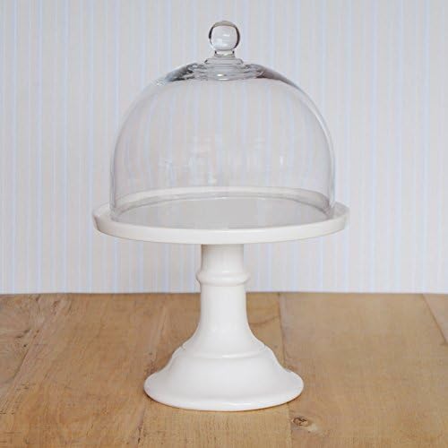 Stylish: Miss Étoile Cake Stand large in white with Glass Dome, Ø 25 cm