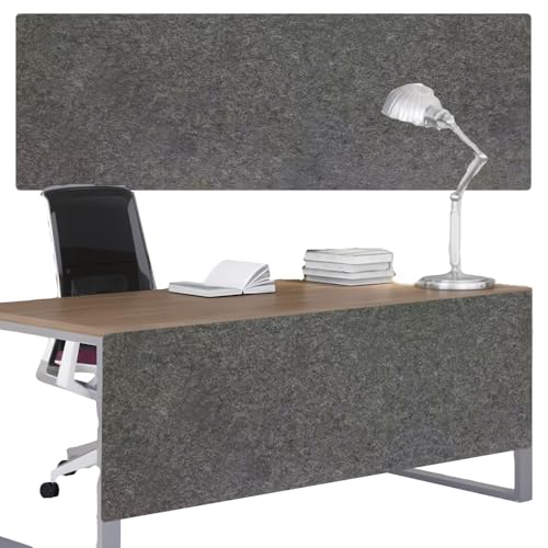 VOVCIG Under Desk Privacy Panel,59 x 19.7 inch Felt Board Modesty Panel is Suitable for Office Desk Cover Skirts, Opaque and Easy to Install