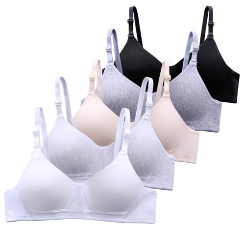 Teen Girls Training Bras Cotton Wireless Light Padded Bralette