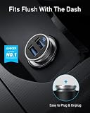 Car Charger, Anker Mini 24W 4.8A Metal Dual USB Car Charger, PowerDrive 2 Alloy Flush Fit Car Adapter with Blue LED, for iPhone 11/XR/Xs/Max/X/8/7/Plus, iPad Pro/Air 2/Mini, Galaxy, LG, HTC and More