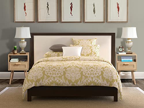 Finnhomy Nightstands Set Of 2, End Table, Nightstand, Side Table With Hand Made Rattan Decorated Drawers, Wood Accent Table With Storage For Bedroom, Natural #TOP3