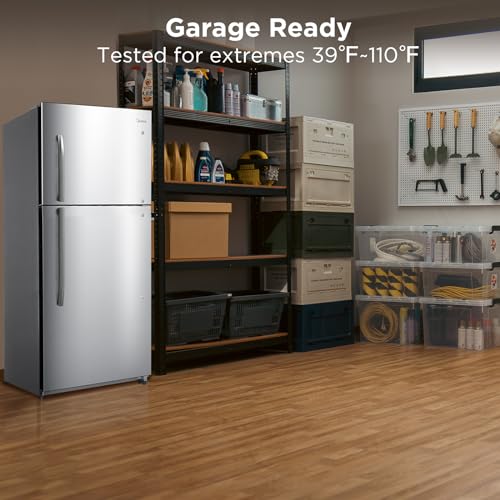 Midea MRT18D2BST 18.1 Cu.Ft Top Mount Freezer Adjustable Electrical Thermostat Control Refrigerator thumb #5