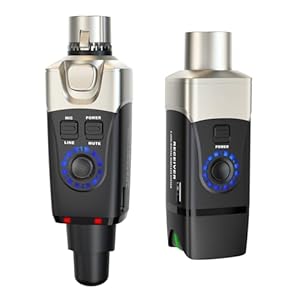 Xvive U3 Wireless Microphone System 2.4GHz Wireless XLR Transmitter and Receiver for Dynamic Microphone, Audio Mixer, PA System (U3 Dynamic)