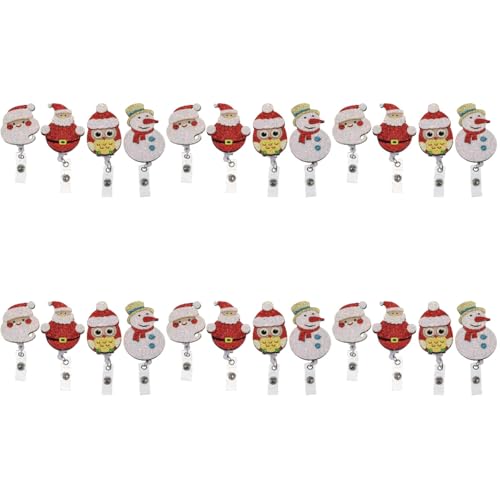 Bobine de clips de badge de Noël avec sangle Santa pour égayer vos journées à l'hôpital