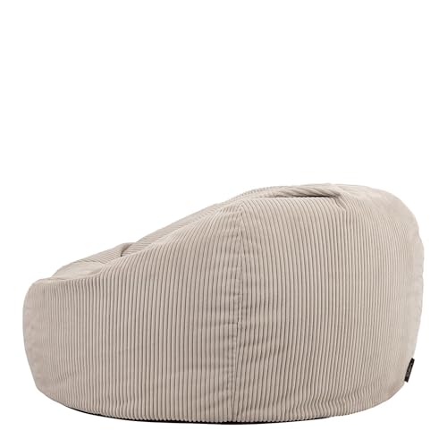 Icon Soul XXL Sitzsack Sofa für Erwachsene, Beige, Flauschiger Cordtstoff, 2 Sitzer, Bequemer Bean...
