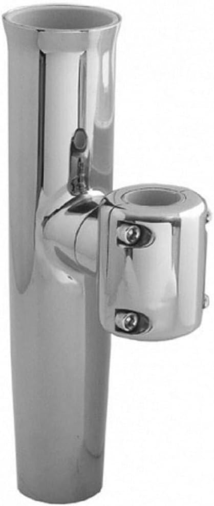 TACO Metals Taco Stainless Steel Clamp-On Adjustable Rod Holder - Fits 1-11/16" & 1-15/16" O.d. Pipe Angle = None ; Con