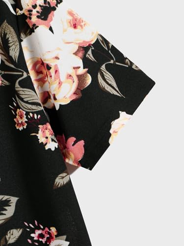 Floerns Men's Floral Print Short Sleeve Crew Neck Casual Tee Shirt Tops3