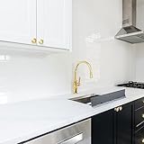 Upgraded Sink Splash Guard with Strong Suction Cup - 17.1” x 3.9“ Premium Silicone Water Splash Guar