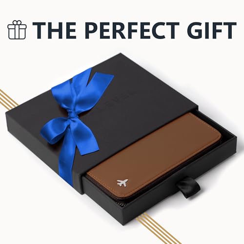 Pilot document holder, Pilot wallet, RFID-Blocking, Travel Wallet, Stylish Travel Companion for Aviation Professionals (Real Leather_V2, Brown, Classic)4