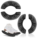 HMDZMR Ice Skate Guards 2 Pairs Hockey Blade Protector Ice Skate Covers Ice Skating Accessories for Ice Skating, Figure Skates, Hockey (Black,Black, Large)
