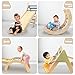 LOL-FUN Pikler Triangle Set Montessori Toddler Climbing Toys Indoor, Foldable Climbing Toys for 1 Year Old, Baby Climbing Gym Slide for Toddlers 1-3