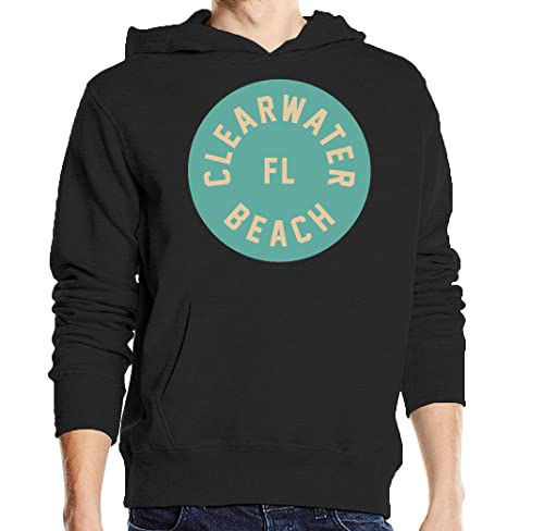 Sweat à capuche FL USA noir confortable contre le froid en coton mixte
