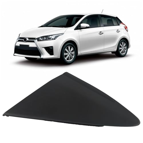 RichVibe ABS Black Left Mirror Pillar Trim Molding for Toyota