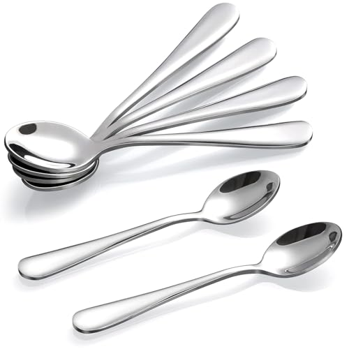 Image of VaaDream 6-Piece Demitasse Espresso Spoons, 6 Inches Stainless Steel Coffee Spoons