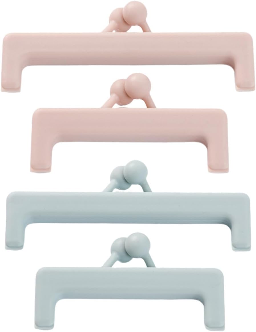 Housoutil Plastic Food Sealing Clips Easy to Store 4pcs Lightweight Snack Bag Clips Portable Mini Bag Sealers Random Color for Home Kitchen and Office Use