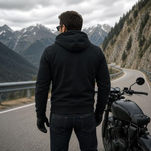 Image of Milwaukee Leather MPM1788 Men's Black CE Approved Armored Hoodie (4X-Large)
