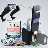 Mülltonnenschloss aus Metall, besonders stabiler Mülltonnenverschluss, universal Mülltonnenverriegelung für Mülltonnen...