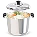 MAGNAWARE 10 Quart Cast Aluminum Stock Pot with Lid - Durable & Lightweight Soup Pot with Even Heat Distribution & Retention - Professional Cookware Stockpot with Silicone Handle Covers
