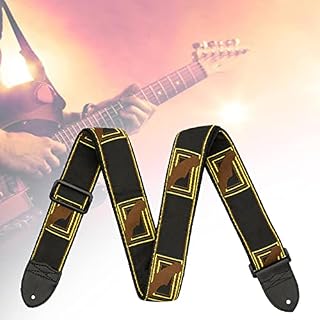 SM SunniMix Sangle de guitare épaississant les accessoires de musique brodés pour basse, Noir marron - Les Beatles, Paul McCartney, John Lennon, RIngo Starr, George Harrison SM SunniMix Sangle de guitare épaississant les accessoires de musique brodés pour basse, Noir marron – Image 6