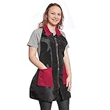 Mane Caper Rhinestone Apron Professional Thigh Length with Collar Nylon Material Light Weight Extra Durability Protection. Stylish Salon Quality Smock Long Lasting Specialized for HairCutting