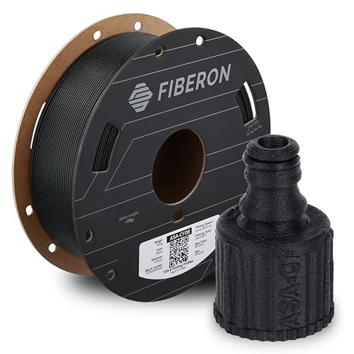 Image of Polymaker Fiberon ASA-CF08 Black Carbon Fiber 3D Printing Filament 1.75mm 0.5KG, UV & Weather Resistant, High Rigidity, Heat Resistant, Easy to Print, Functional Parts & Prototypes, 6 Vibrant Colors