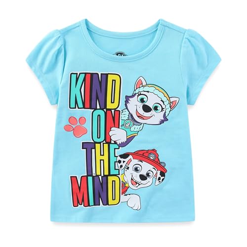 Paw Patrol Nickelodeon Skye and Everest Girls Short Sleeve Shirt 4 Pack for Toddler and Little Kids3