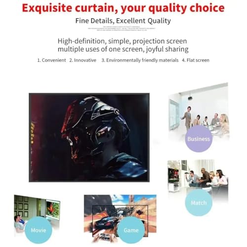 Pantalla para proyector tela anti luz para exterior e interior miniatura 5