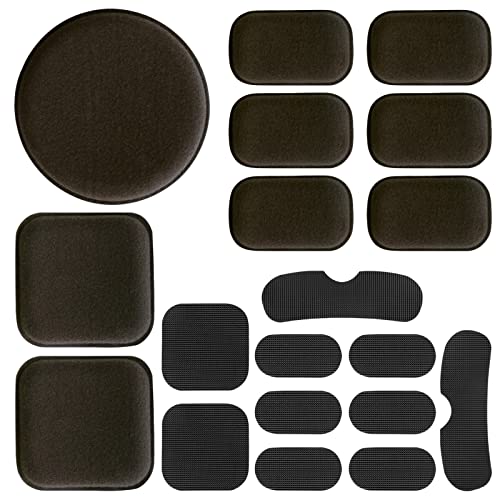 AOUTACC Universal Airsoft Helmet Pads, Helmet Replacement Foam Padding Kits Set Accessories Mats for Fast/Mich/ACH/USMC/PASGT Helmet (EVA Foam, Coffee)
