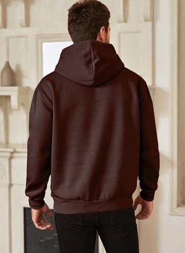 Image of JMIERR Mens Casual Oversized Hooded Collar Drawstring Cotton Hoodies Pullover Sweatshirts Casual Long Sleeve Shirts