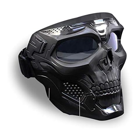 Halloween Skull Motorcycle Goggles with Face Mask Cover