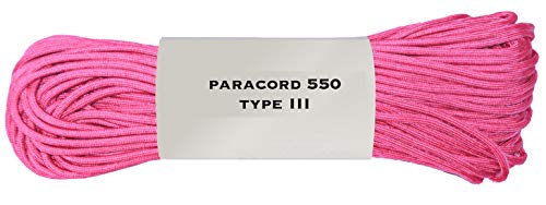 Image of 50ft 550 Cord Paracord Parachute Survival Cord (Pink)