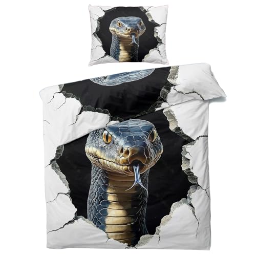 Housse de Couette 200x200 Serpent pour Remplacer vos Draps Difficiles à Enfiler - 4