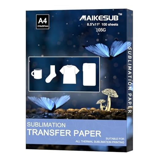 MAIKESUB Sublimation Paper Heat Transfer Paper  8.3x11.7 Inch 100 Sheets for Any Inkjet Printer which Match Sublimation Ink for DIY Unique Gifts for Mug T-Shirt Light Fabric Compatible