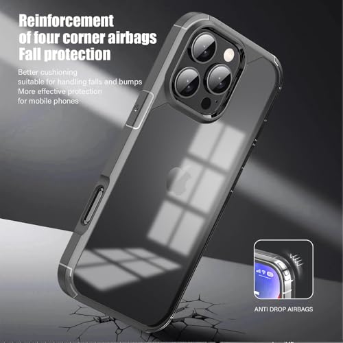 Image of KARWANBack Cover |Shockproof Bumper Case | Full Camera Protection | Raised Edges | Super Soft Side TPU | Bumper Case for iPhone 16 Pro Max - Grey