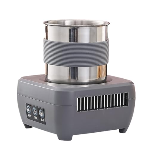 Refroidisseur de Tasses électrique - Refroidisseur de Boissons instantané et Chauffe-café, idéal pour Le Lait, Le vin, Le cola, la bière et Les Boissons en canette. (Grey)