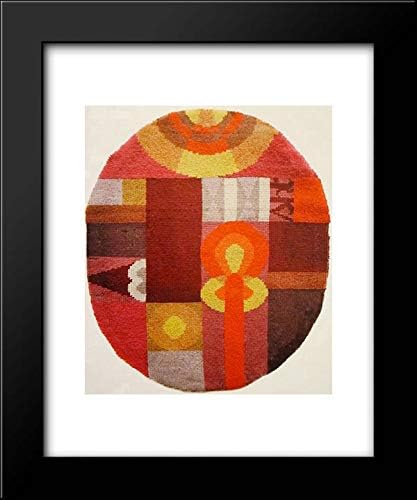 Oval Composition With Abstract Motifs 20x24 Framed Art Print by Sophie Taeuber Arp