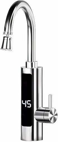 Instant Boiling Water Tap with Touch Control, 3-Temperature Settings, Safety Lock, Stainless Steel, 220-240V, Deck Mount, Modern Style