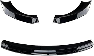 Front Lip Car for Tesla Model 3 2017+, High Impact Lip Style EasyInstallation Waterproof UV Resistant Front Bumper,A-Glossy Black