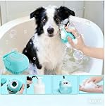 7 in-1 Dog Bath Grooming Kit – Dog Shampoo Brush, Deshedding & Massage Brush, Bath Gloves, Detangling Dog Comb For Short Long Haired Dogs and Cats