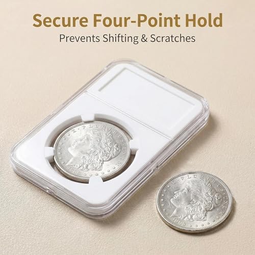 10 piezas soporte para monedas de 38mm transparente miniatura 5