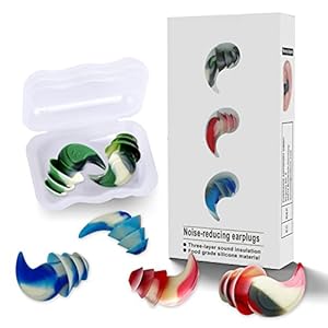 Oordopjes voor slaapgeruisonderdrukking, herbruikbare flexibele siliconen oordopjes, 3 kleuren, waterdicht, voor zwemmen, reizen, concerten, vliegtuigen, motorfiets, werk enz. (camouflage)